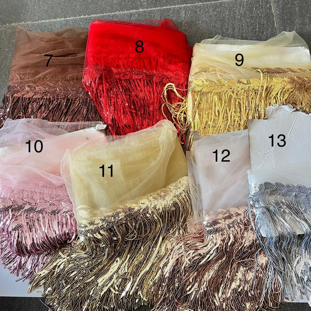 SEQUIN FRINGE TASSEL SHINY 20CM