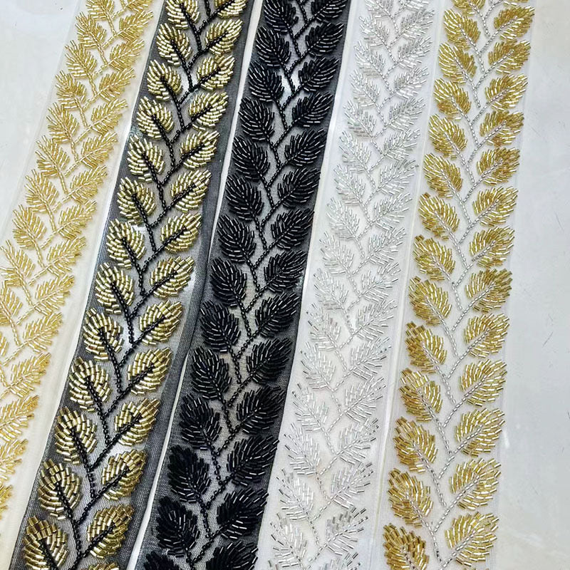 TWO LEAF BEADED TRIMMING