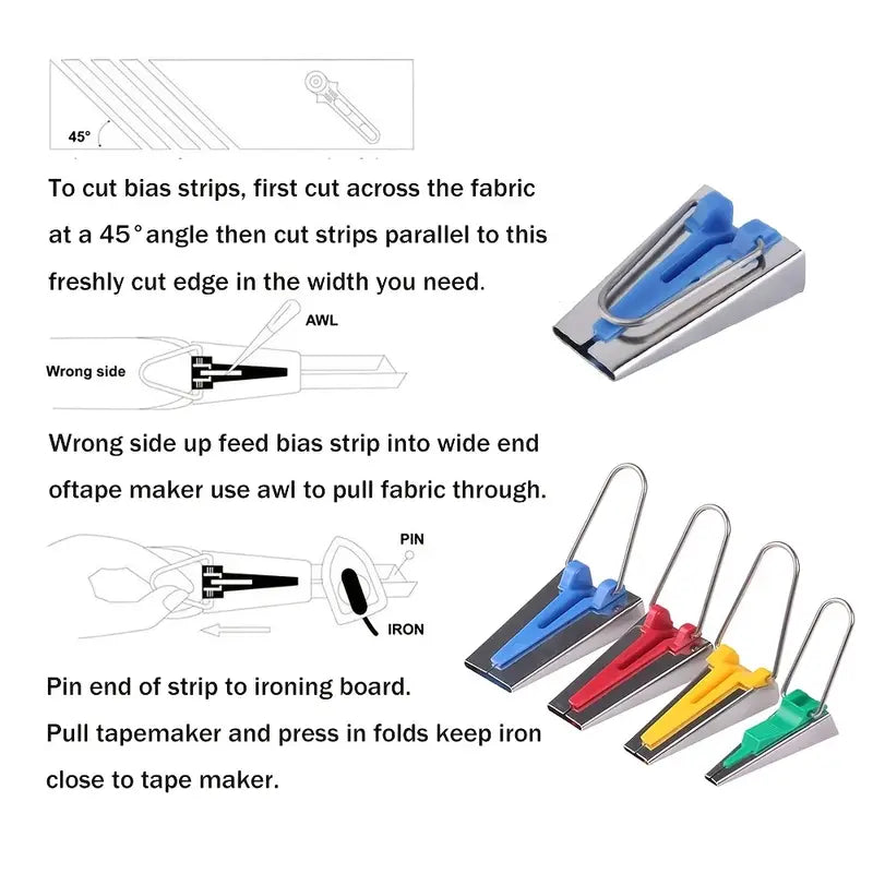 BIAS TAPE MAKER SET OF 4