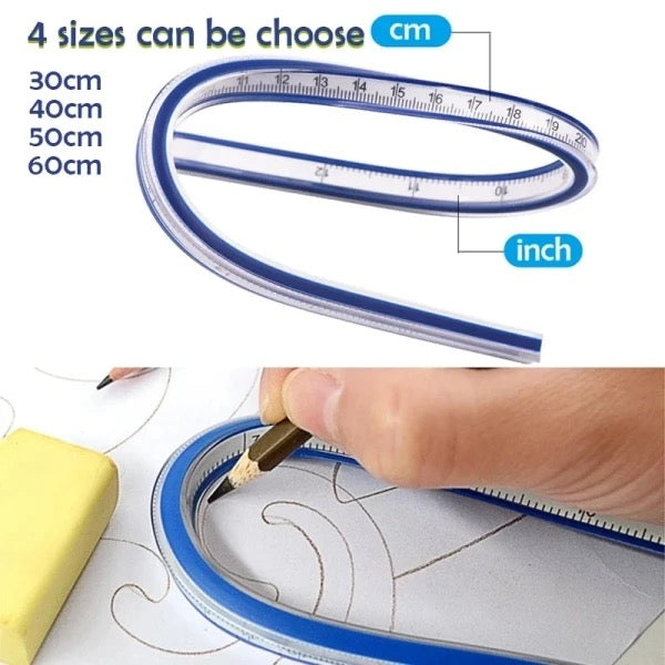 Maths Curved Ruler FLEXIBLE CURVE RULER – Crafthouseng