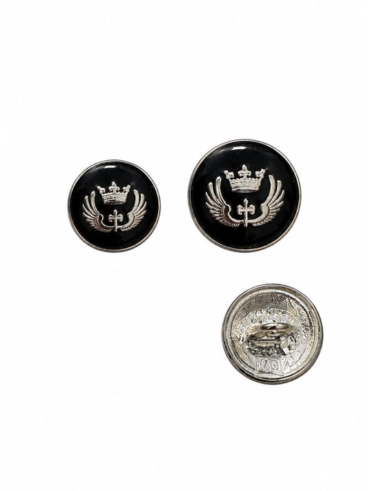 ENAMEL CREST METAL BUTTON