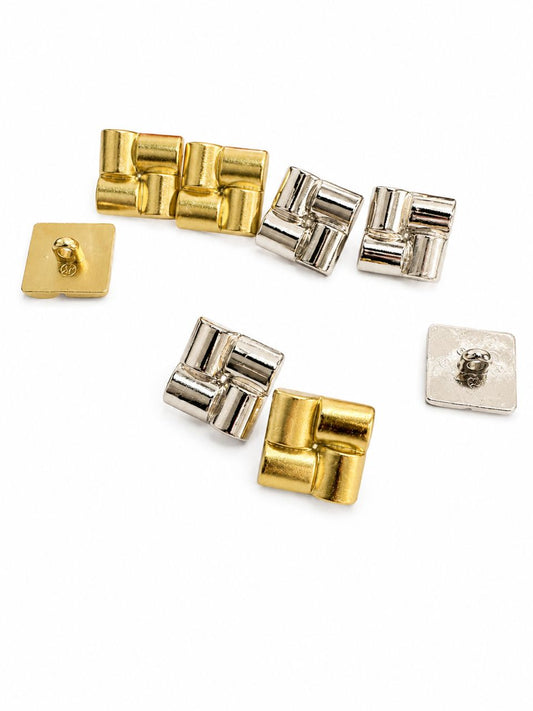 SQUARE BUTTON GOLD
