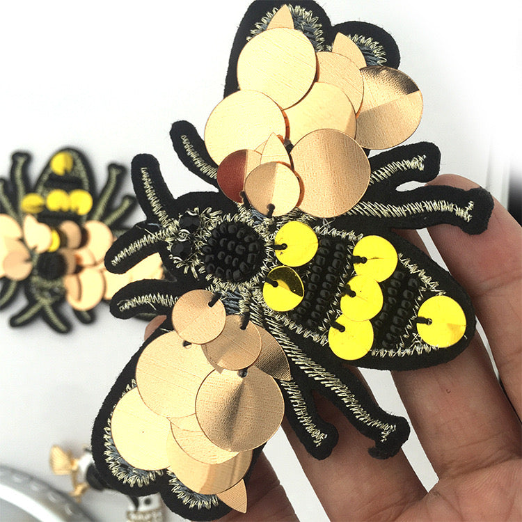 SEQUINNED BEE APPLIQUE